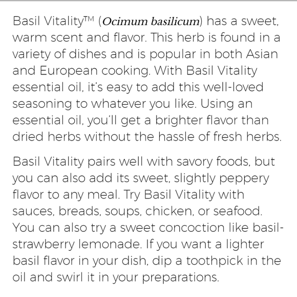 #5004 🆕️Basil Vitality Young Living EO *5ml - Picture 3 of 7